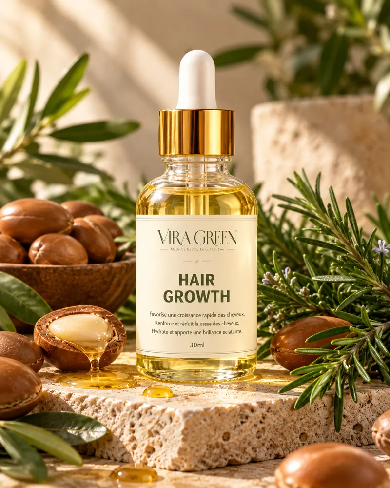 قنينة Hair Growth مع حبات أركان والزعيترة